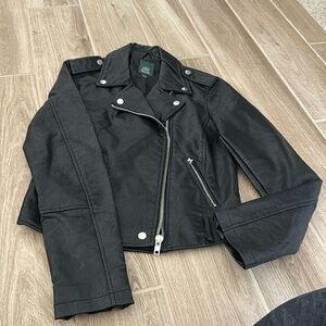 Leather target jacket